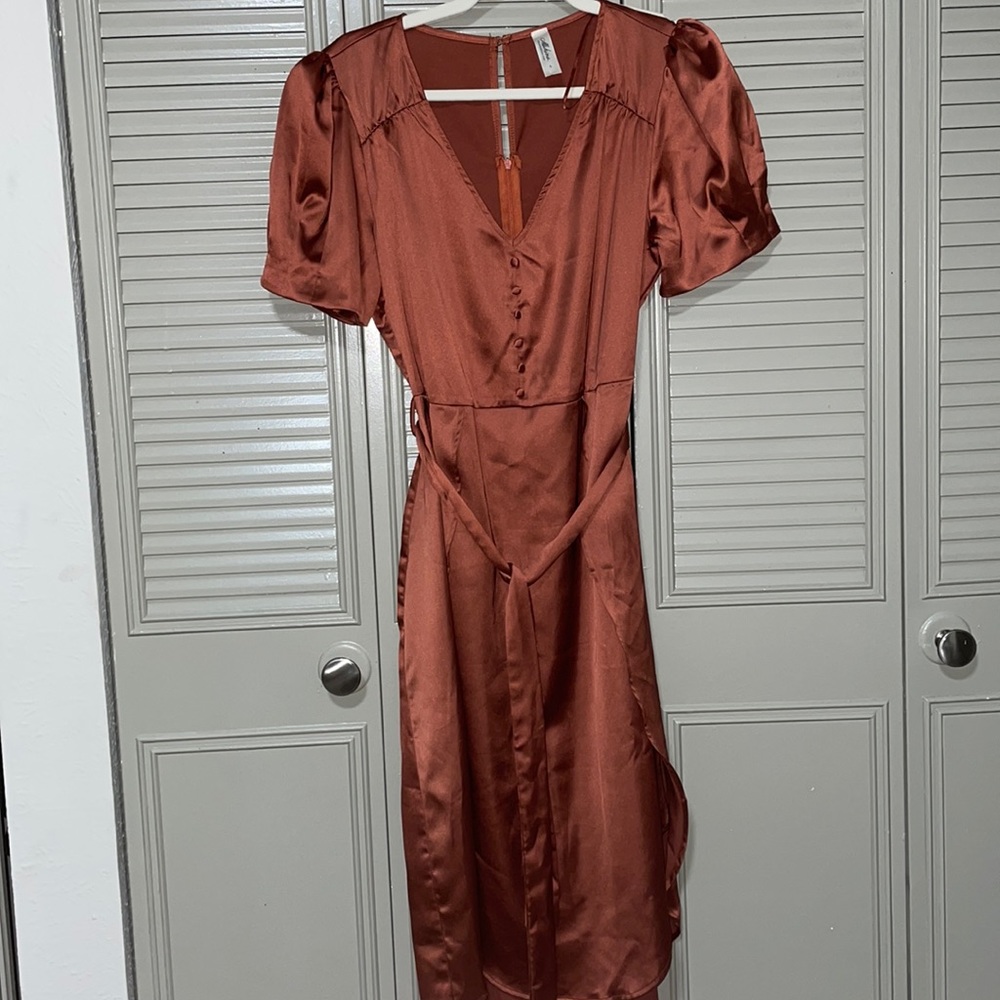 Mahina bronze gold dress